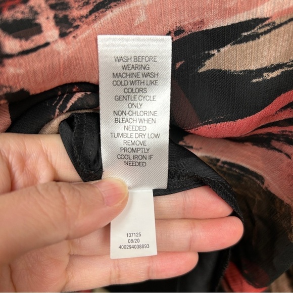 NEW EVRI Multicolor Black Fit & Flare Midi Dress with Bow Tie Plus Size 3X - Picture 17 of 17